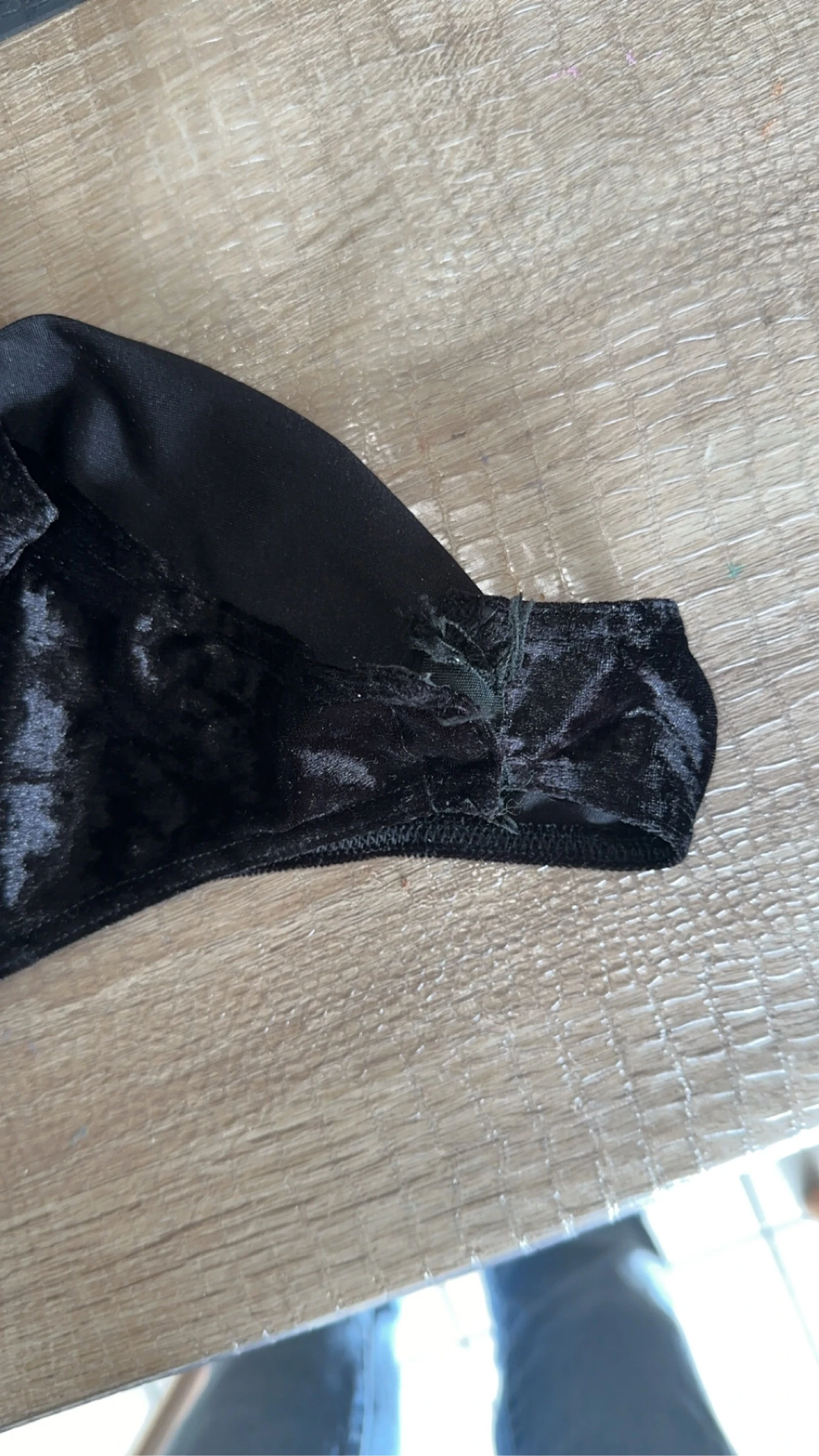 Women's black velvet bodysuit – photo 3